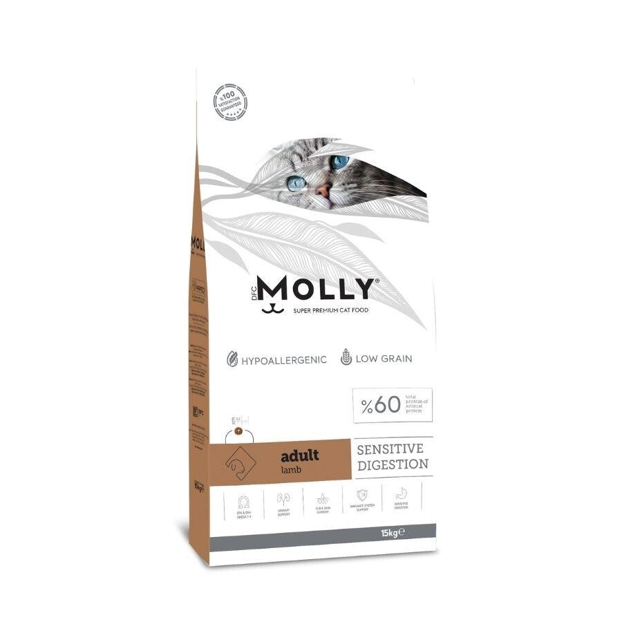 Molly Düşük Tahıllı Hypoallergenic Kuzulu Yetişkin Kedi Maması 15 KG | SRC: Barcode: 8680542871096
